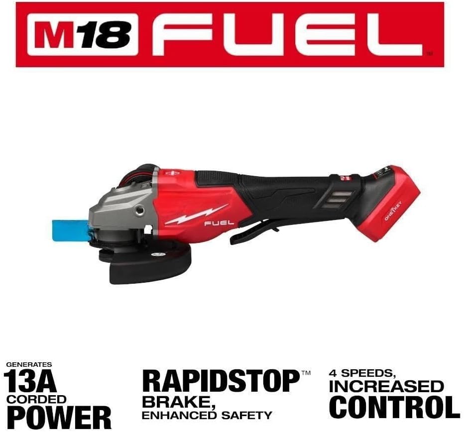 NEW 3672-20 Angle Grinder for Milwaukee M18 FUEL 4-1/2 to 6" Cordless Variable Speed Braking Grinder - Bare Tool
