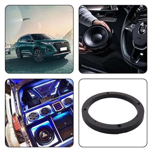 Image of Saim 6.5 inch Dia Universal Black Plastic Speaker Spacer Adaptor Ring Mounting Bracket Fit ABS Car Stereo Speaker Spacers (2 Pcs)