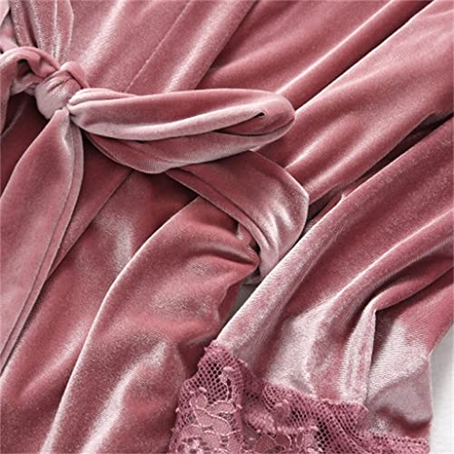 Mjwdp Velvet 2Pcs Bridal Wedding Robe Set Autumn And Winter Sexy Backless Halter Top Female Pajamas Bathrobe Robe (Color : Black-Jojo's Bizarre Adventure1, Size : L Code) #TOP3