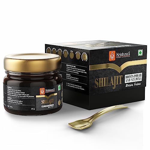 Krishna’s Pure Shilajit / Shilajeet – 20g (15g+5g extra) | 100% Pure Himalayan Shilajit | Helps to Boost Performance | Power | Stamina | Endurance | Strength and Overall Wellbeing for Men and Women | Surya Tapi process Krishna’s Pure Shilajit / Shilajeet – 20g (15g+5g extra) | 100% Pure Himalayan Shilajit | Helps to Boost Performance | Power | Stamina | Endurance | Strength and Overall Wellbeing for Men and Women | Surya Tapi process