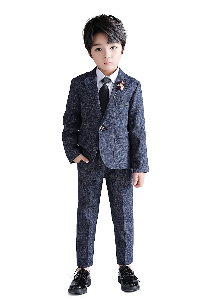 LOLANTA Conjunto de Traje de 2 Piezas para niños, Conjunto de Blazer y pantalón para niños, Ropa de Ocio o Vestido de Fiesta de Boda, 3-13 años