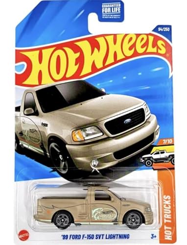 Hot Wheels '99 Ford F-150 SVT Lightning [Tan] Hot Trucks 7/10, 94/250, 1:64 Scale Diecast Vehicle