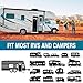 Reflective RV Door Window Shade, 16” x 25” Car Door Window Cover Double-Layer Sunshield Blocking Light, Heat and UV Rays for RV Trailer Camper Windows