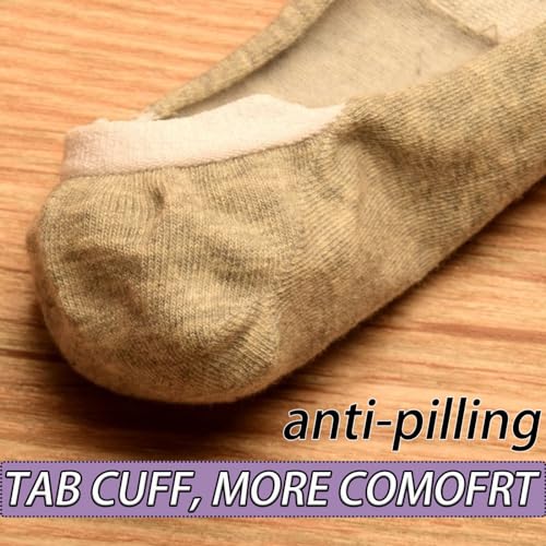 CHUNFO Mens No Show Socks Plus Size Cotton Invisible Loafers Short Sock Breathable Size 9.5-13.54