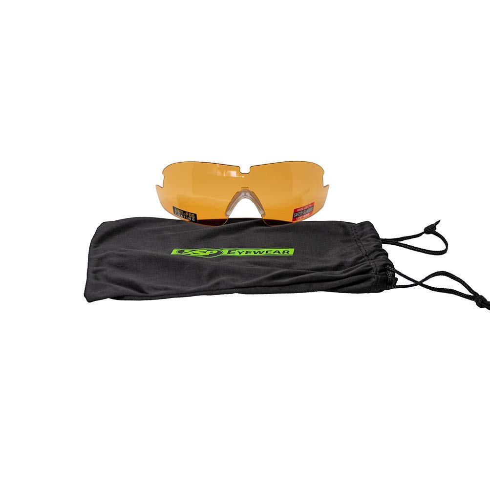 SSP Eyewear RX-Able Shooting Glasses HD NVR/fog Lenses for Methow Cascade and Luna, Tangerine Orange