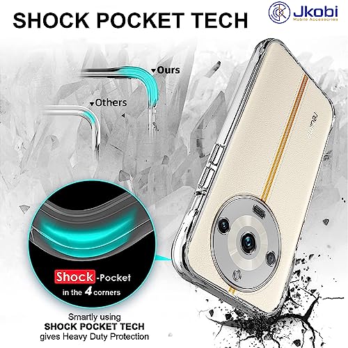 Image of Jkobi Back Cover for Realme 11 Pro 5G | Realme 11 Pro Plus 5G (Silicone Clear Shockproof Case with Camera Protection | Soft and Flexible | Transparent)