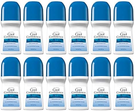 Avon Cool Confidence Baby Powder Roll-on Anti-perspirant Deodorant 2.6 oz (12-Pack)