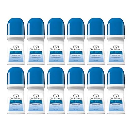 Avon Cool Confidence Baby Powder Roll-on Anti-perspirant Deodorant 2.6 oz (12-Pack)