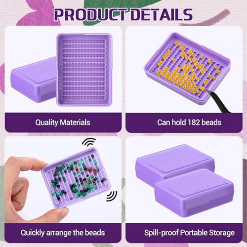Image of Beeveer 12 Pcs 2.6mm Fuse Beads Picking Trays 2.6 x 2 Inches Bead Sorting Trays Organizer Efficient Sorting Tools for Melty Beads for DIY Arts Crafts
