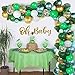 Kit Guirlande Ballon Arche Vert, Jungle Forêt Decoration Baby Shower Ballon, Oh Baby Ballons Vert et Confettis Dorés avec Feuilles de palmier pour Décorations de Fête D'Anniversaire Deco Baby Shower