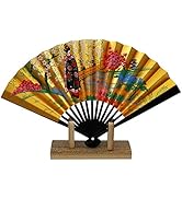 大阪長生堂 舞妓 飾り扇子 5寸 15cm 日本製 京扇子 海外土産 匂い袋付オリジナルセット 紙箱 扇子立て入り