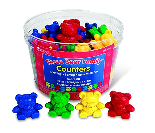 Learning Resources Bear Counters Set, Counting, Color & Sorting Toy, Set of 80, Ages 3+