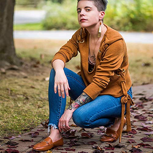 Image of JENN ARDOR Loafers for Women Flats Shoes Womens Penny Loafers Slip On Pointed Toe Comfortable Office Work Driving Flats Fashion Dress Shoes for Women