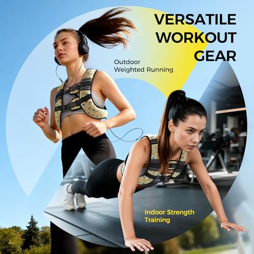 Image of PACEARTH Weighted Vest,6lb /8lb /10lb /12lb /16lb /20lb /25lb /30lb Weight Vest with Reflective Stripe, Body Weight Vests for Women, Men, Weight Loss Workout, Strength Training, Running, Walking, Jogging