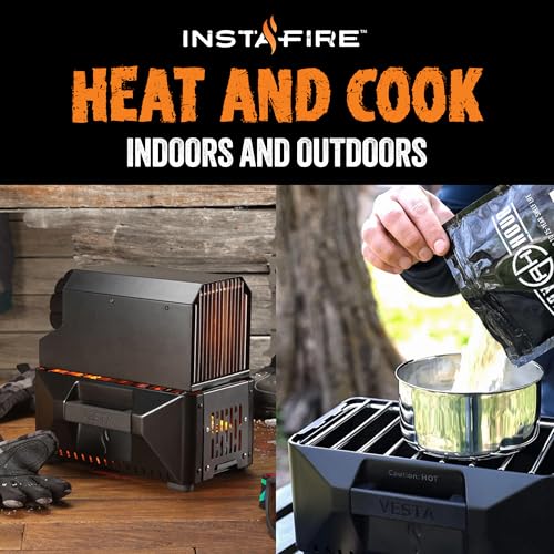 VESTA Self-Powered Camping Indoor/Outdoor Heater & Stove (Compact, Off-Grid, Emergency)