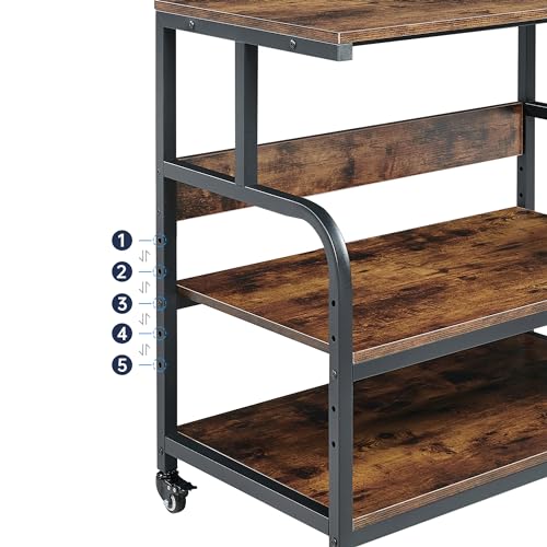 Image of Fannova 32.3 inch Wide Extra Large Printer Stand with Adjustable Storage Shelf