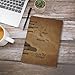 Puxufody Vintage Maps of New Caledonia Loose-Leaf Memo Book,6 Ring Planner Binder PU Leather Loose Leaf Notebook 90 Pages