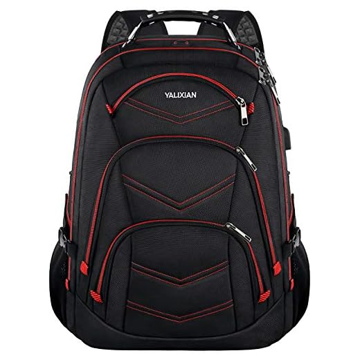 18.4 Inch Laptop Backpack,Extra Large Travel Gaming Laptop Backpacks With USB Charging Port,TSA Friendly Flight Approved RFID Anti theft,Water Resistant Men College Bookbag School Student Computer Bag