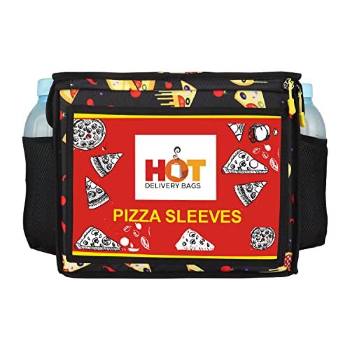 Image of 15 Inch Insulated Food Delivery Bag for Pizza Delivery, Cooler Bag, Food Warmers for Parties, Catering Supplies, Thermal Bags for Cold and Hot Food Carrier (27 Litres,15X15X12 INCH)