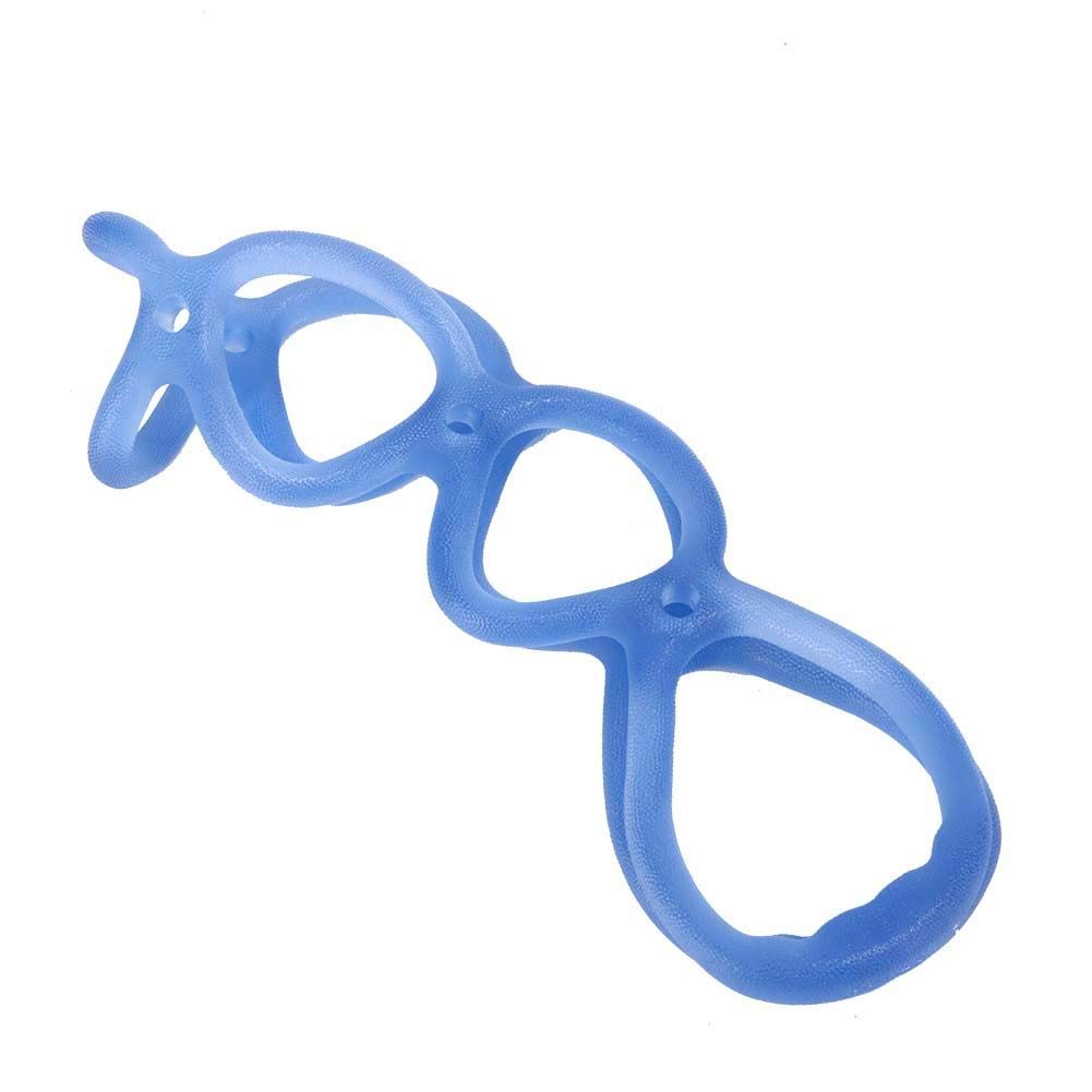 7-Loch Fitness Yoga Seil Band Bein Stretch Gürtel Zugseil Muskelkrafttraining Yoga Body Fitness Stretching Elastic Flexible Spannung(Blau)