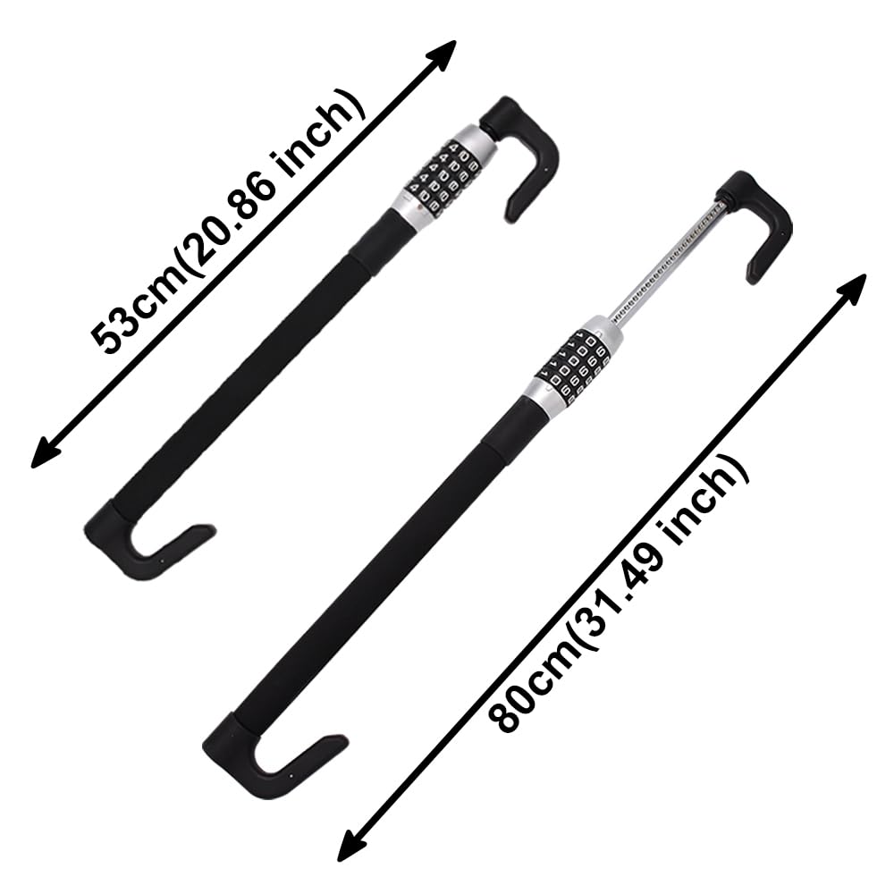 Blueshyhall Auto Lenkradschloss Bremspedal mit Zahlenschloss, Diebstahlsicherung Auto Kupplungsschloss mit 53-80 cm Versenkbarer Haken Wegfahrsperre Auto Pedalschloss Car Anti Theft Pedal Lock