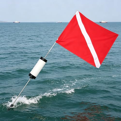 Drapeau de plongée avec canne de flottabilité et lest de stabilisation Visibilities - 4