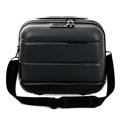 Preisvergleich Produktbild Franky Beautycase Handgepäck Hartschale mit TSA-Schloss Schwarz