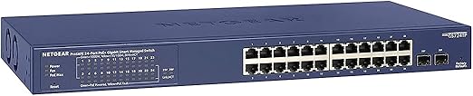Amazon.com: NETGEAR 24-Port Gigabit Ethernet Smart Managed Pro PoE ...