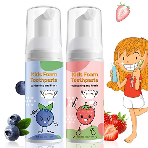 Foam Toothpaste Kids, Kids Foam Toothpaste, Toddler Toothpaste With Lower Fluoride, Foaming Toothpaste For Kids Electric Toothbrushes For Dental Care For Children For 3 And Up #TOP14