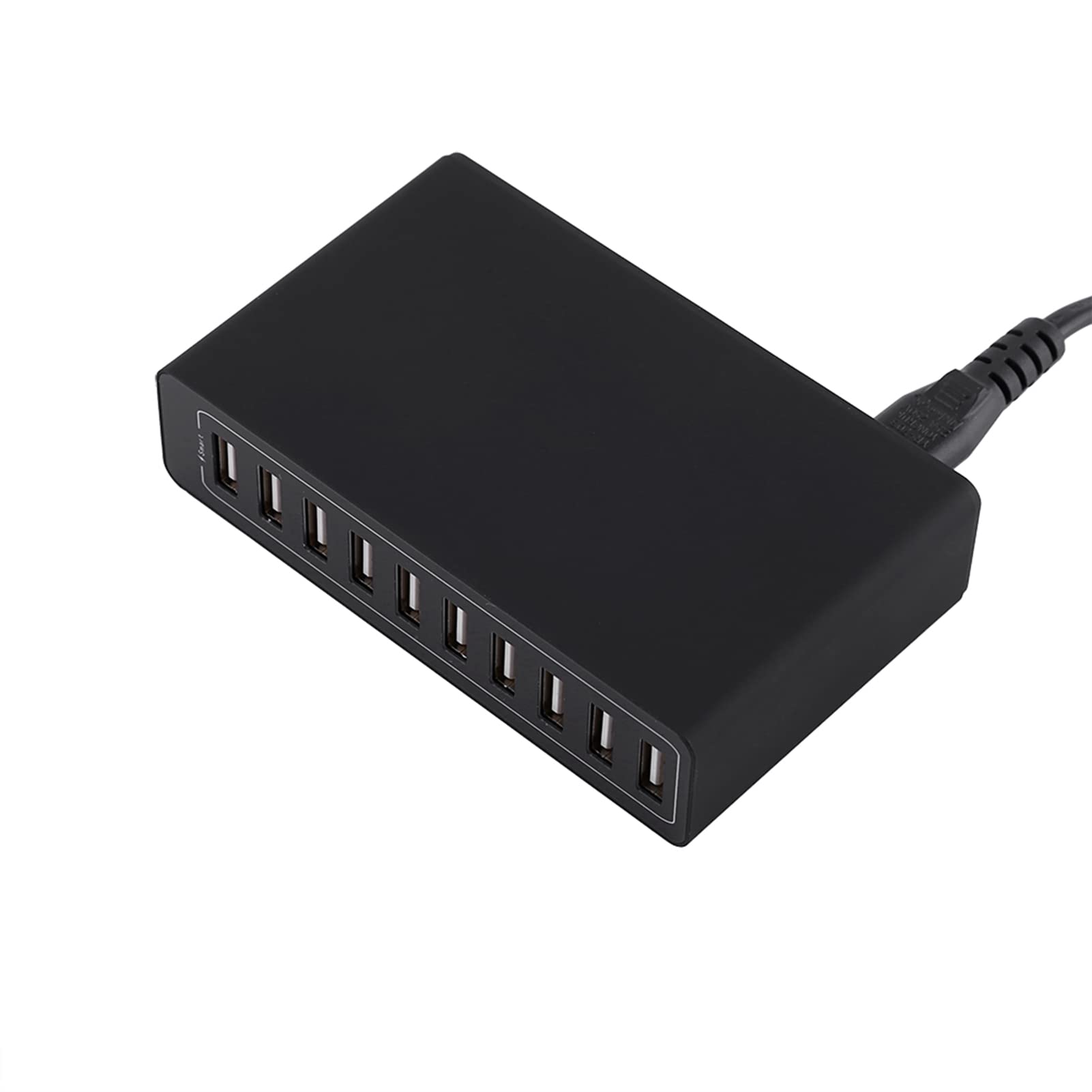 Multi -Gates 10 -Poorts USB Ladegerät 50W 10A Wandladegerät Intelligente Schnelle Aufladen für Mehrere Geräte (EU-Stecker)