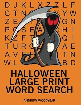 Paperback Halloween Large Print Word Search: 25 Halloween Themed Word Search Puzzles (Halloween Word Search) Book