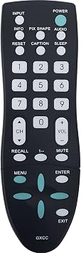 GXCC Remote Control Replacement for Sanyo TV DP26649 DP26640 DP42D23 DP19648 DP39E23 DP39E63 DP46812 DP46812 DP42841 DP50843 DP50842
