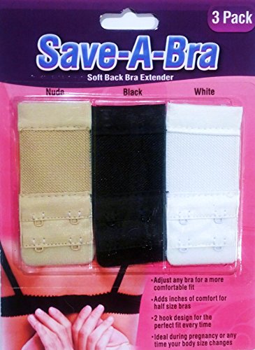 Personal Touch Soft Back Bra Extender 3 Pack - Save Your Bra From Too-Tight Straps!