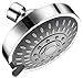 Tibbers High Pressure Shower Head,5 Settings Showerhead with Adjustable Metal Swivel Ball Joint,Excellent Shower Experience Even at Low Pressure and Water Flow (Fine Spray Chrome)
