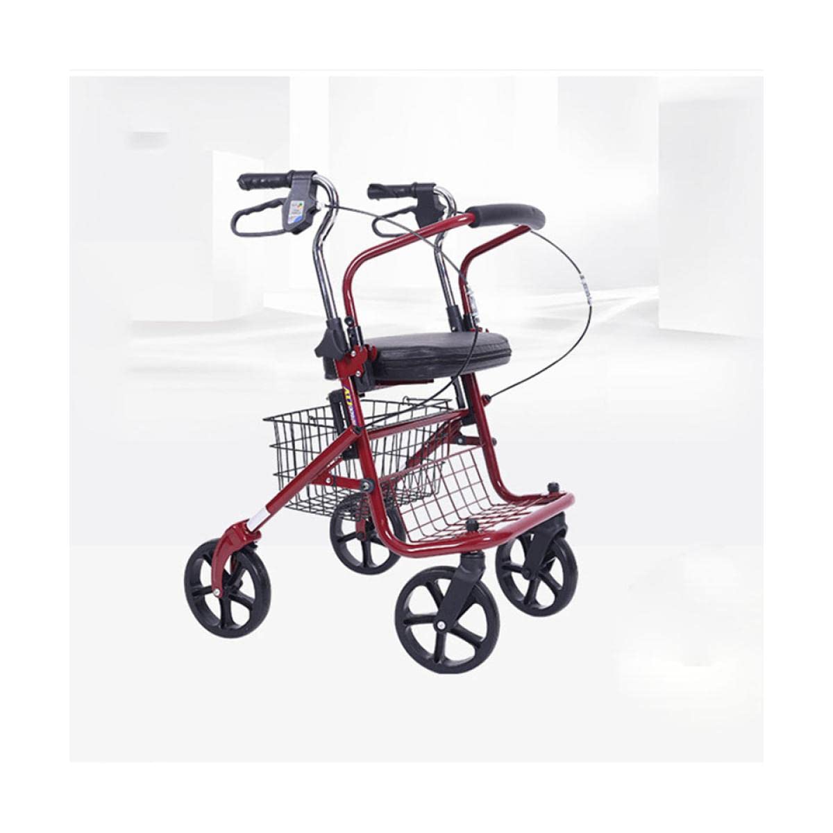 Déambulateur pliable senior NOBRIM chariot à roues avec siège réglable
