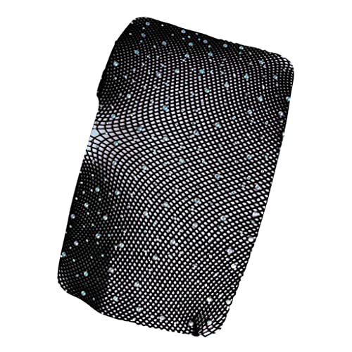Sharplace Collant Bas Résille Strass - Collants Résilles Maille Femme Bas Sexy Sans Couture Filet - Noir, Taille unique Cover