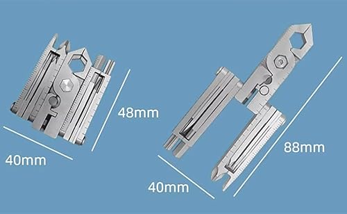 Miniatura 7 de Multitool - Herramienta de bolsillo 19 en 1 con soporte para teléfono, cortador de alambre, abrebotellas, alicates, llave hexagonal, pasador de