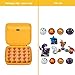 Tourmate Toy Organizer Storage Case Compatible for Bakugan Figures, BakuCores, Armored Alliance, Geogan Rising, Mini Toys Holder Bakugons Box for 25pcs with Accessories Mesh Pocket (Box Only, Orange)