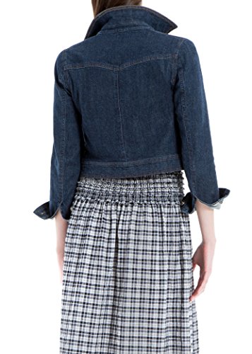 Max Studio London Womens Denim Jacket, Blue, Medium