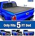 Tyger Auto T3 Soft Tri-fold Truck Bed Tonneau Cover Compatible with 2016-2023 Toyota Tacoma | 5' Bed | TG-BC3T1630 | Vinyl, Black