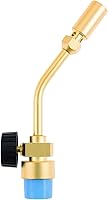 Gohantee Brass Pencil Flame Propane Torch Head - Full Brass Welding Torch for MAPP/Propane, Portable with Flame Control Valve, Max 1350°C