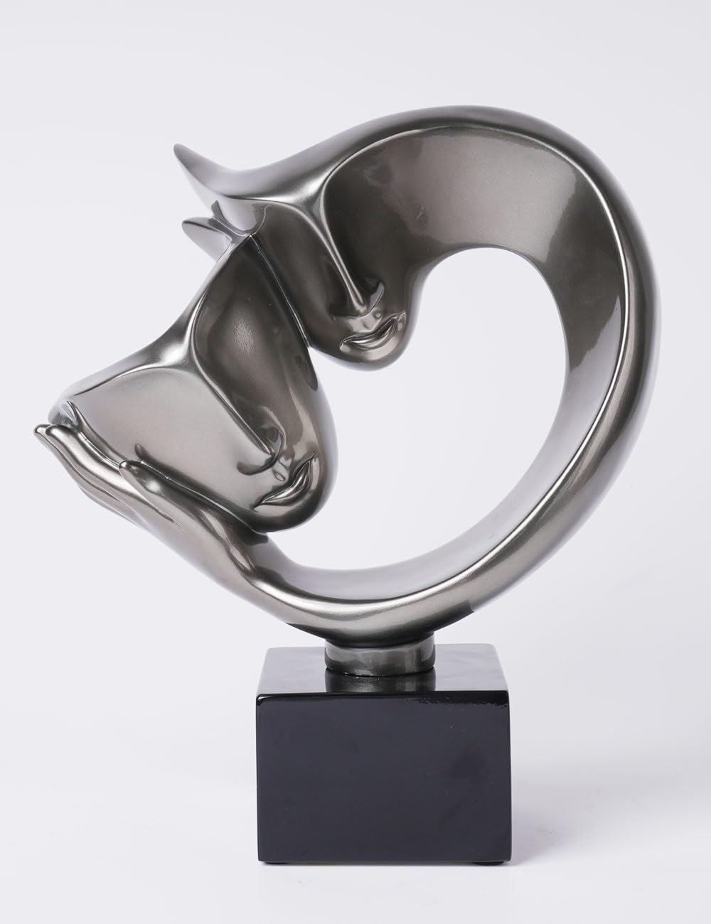 Pareja Figura Estatua Abstracta Escultura Moderna Decoración 27cm
