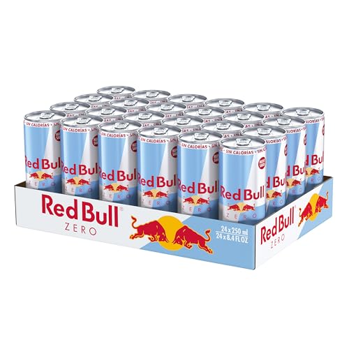 Red Bull Energy Drink Zero - 24er Palette Dosen - Getränke ohne Zucker und Kalorien EINWEG (24 x 250 ml) (Packung mit 48)