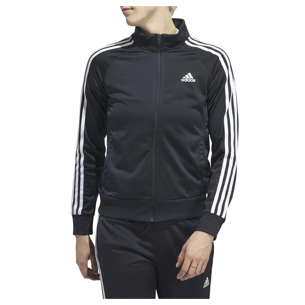 adidas women39s essentials warm-up slim 3-stripes track top