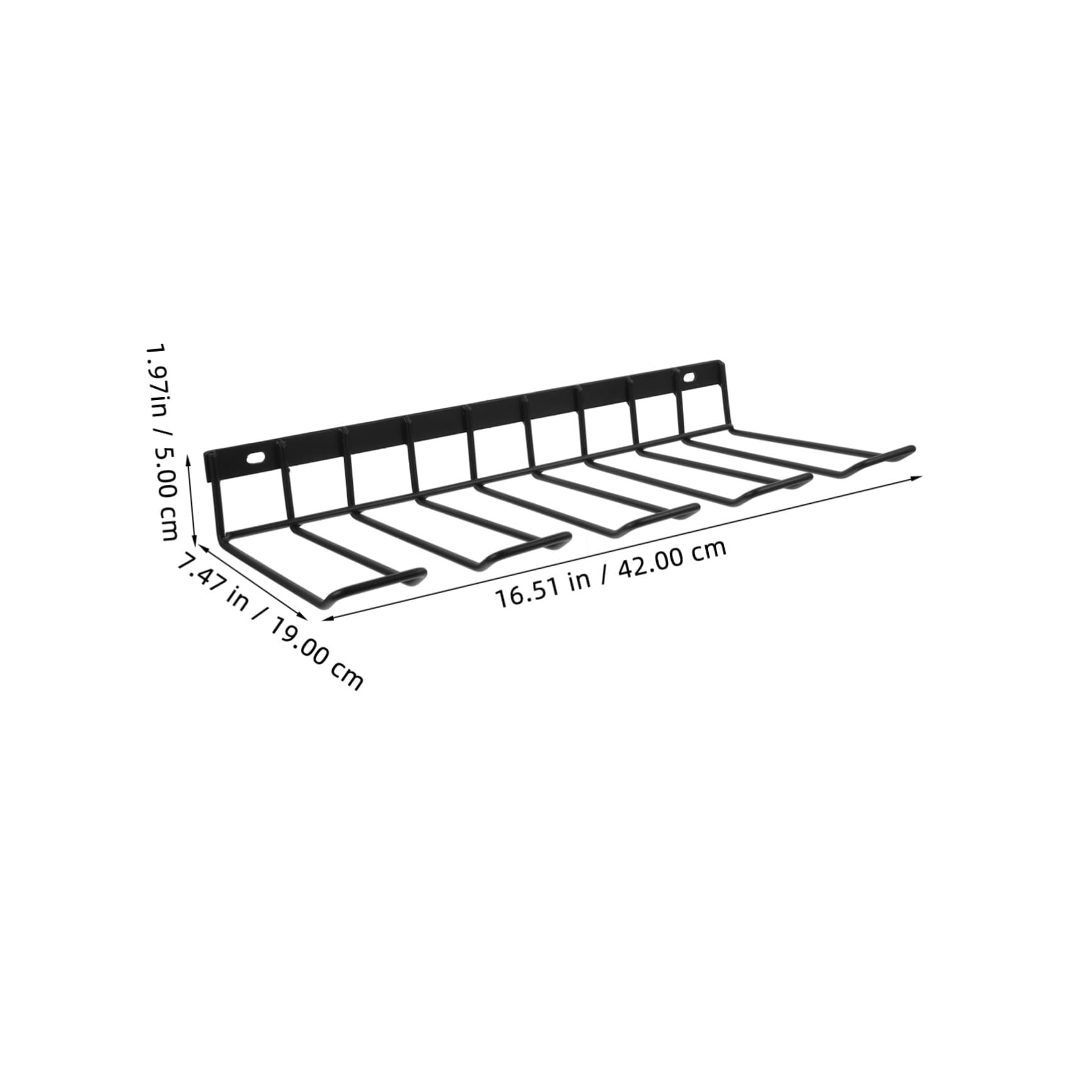 OUNONA Estante de Almacenamiento para Talleres y Garajes Instalación Rápida Soporte de Pared en Hierro Negro y Alta Capacidad para Taladros Eléctricos y Destornilladores