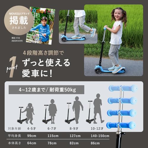 MOVEGU キックスクーター 2022FW Blue