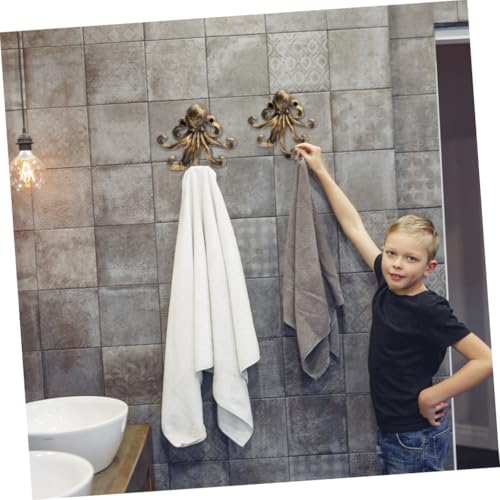 Crochet pieuvre en fonte rétro Cabilock pour une décoration murale durable et élégante