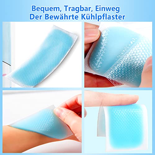 EasYeah Fieberpflaster, 20 Stück Kühlpflaster für Fieberbeschwerden & Migräne, Kühlung Kopfschmerzen Kühlpflaster - Image 7