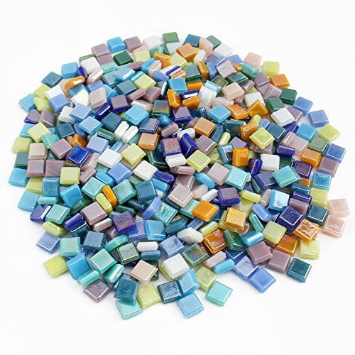 Wq Warmqing 390 Pieces Micro Glass Mosaic Tiles For Crafts,Tiny Iridescent Square Mosaic Glass Pieces,0.32 Inch Candy Mosaic Kits For Adults And Handmade Art, Rainbow Mosaic Tiles For Mosaic Mural Art #TOP3