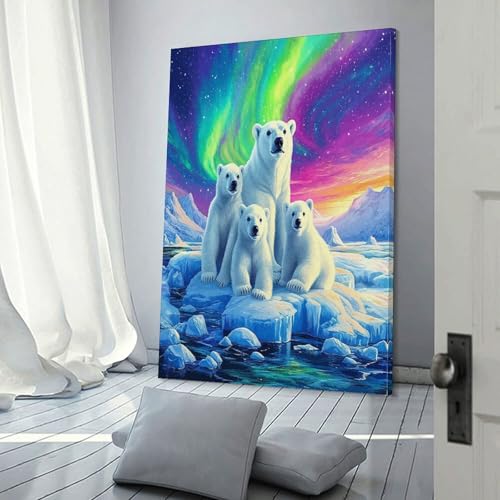 Aurore dcoration murale avec ours polaire pour chambre et couloir